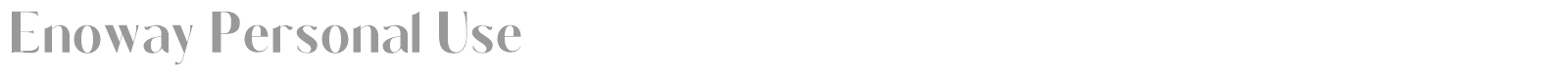 Enoway font preview